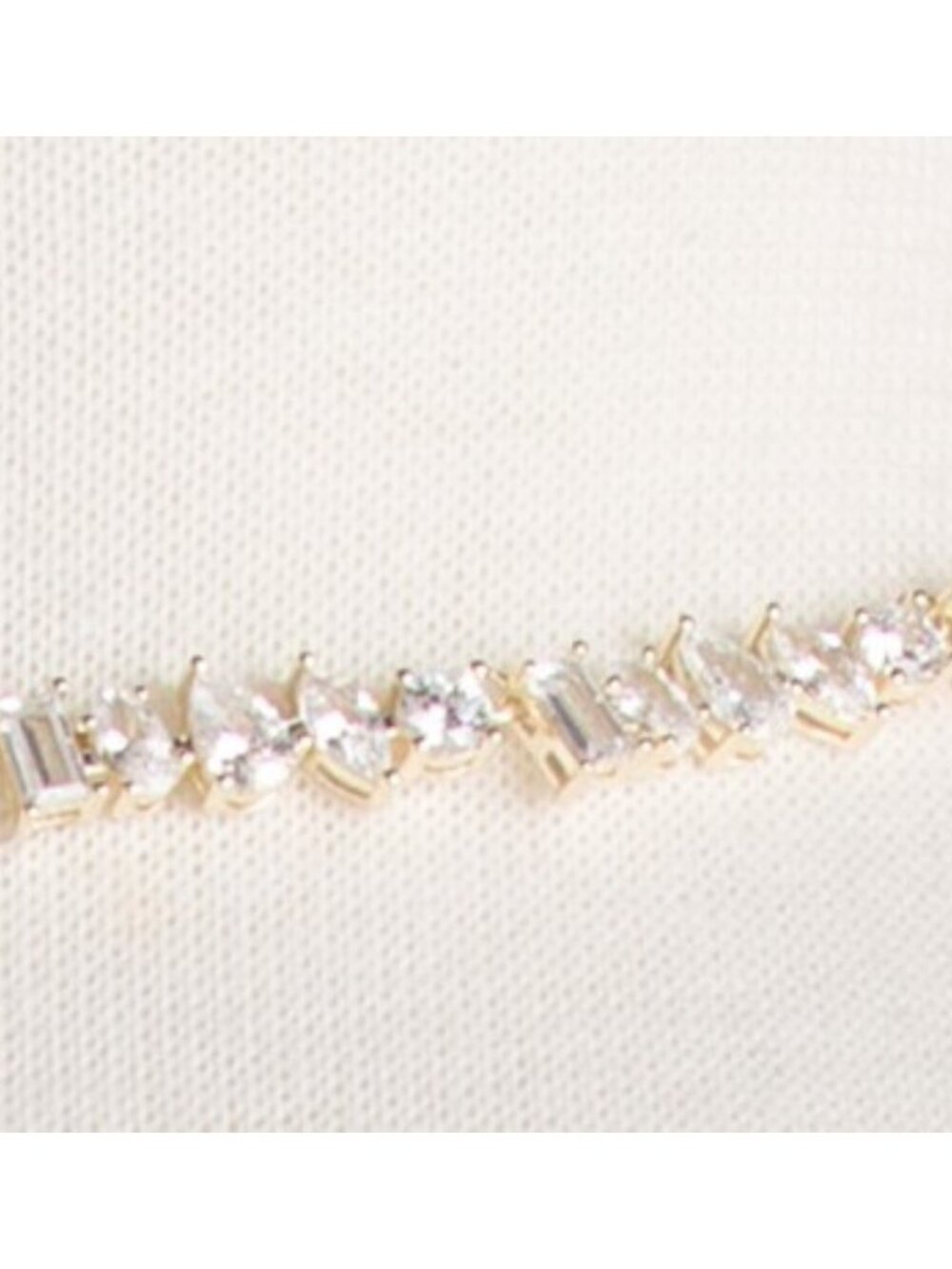 NEO 14kt Gold Plated Demi Fine Cubic Zirconia Cluster Tennis Necklace - Picture 4 of 4